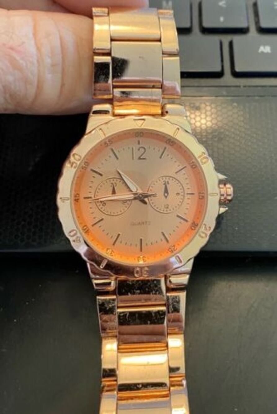 37mm Chatelaine Quartz Watch, Rose Gold Tone, Chrono Style